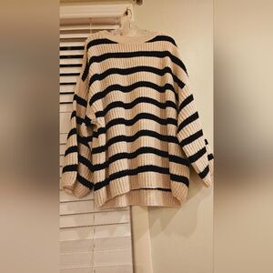 Zara Oversized Stripe Sweater